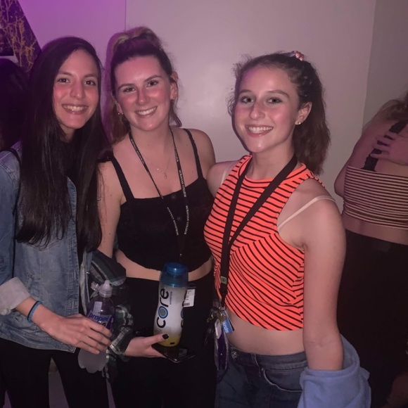 BLVD Orange and Black Striped Crop Top - Picture 4 of 5